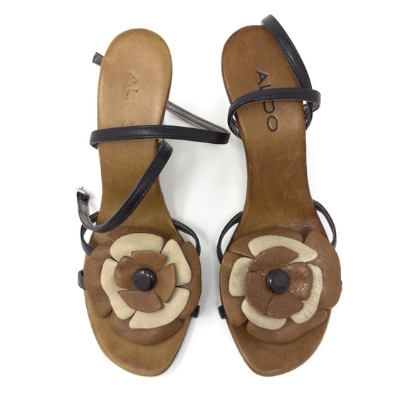 ALDO Wedge Ankle Strap Sandals - Picture 1 of 4